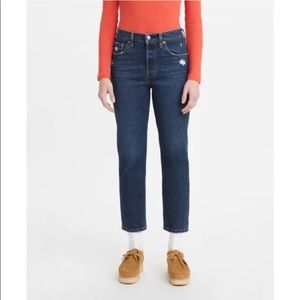Levi's Women's 501 High-Rise Button Fly Straight Cropped Jeans Size (31X26)